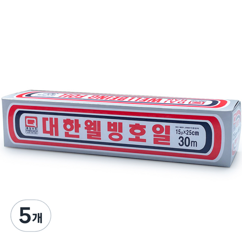 대한 웰빙호일 25cm x 30m, 5개