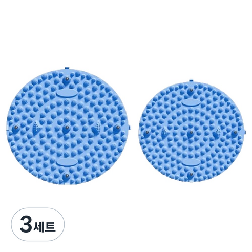 솔솔담다 시원한 발바닥 지압매트 55cm + 35cm 세트, 블루, 3세트
