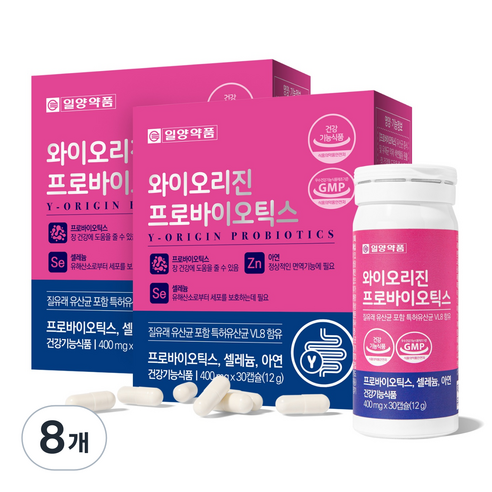 일양약품 와이오리진 프로바이오틱스 유산균 12g, 30정, 8개
