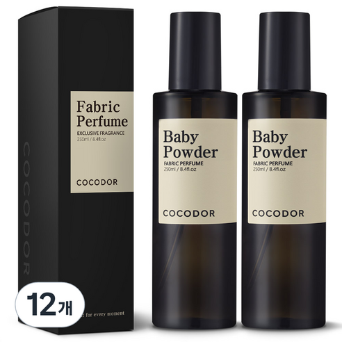 코코도르 룸 앤 패브릭 퍼퓸 섬유탈취제, 250ml, 12개, 베이비 파우더