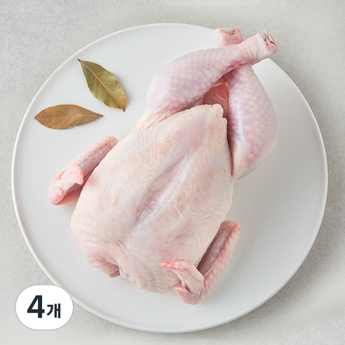무항생제 인증 1등급 닭백숙용 (냉장), 1050g, 4개