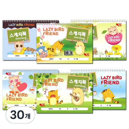 팬시토피아 캐릭터 스케치북 랜덤발송, 25매, 30개