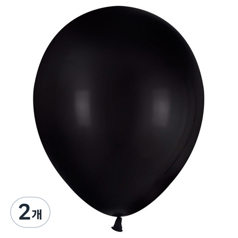 파티팡 라운드 일반 풍선 13cm 100p, 블랙, 2개