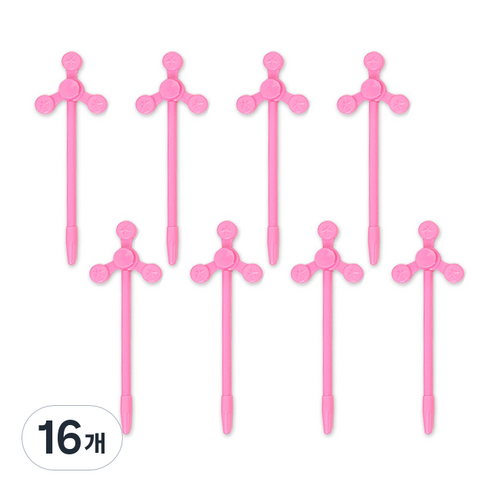 스피너 젤펜 0.5mm, 핑크, 16개