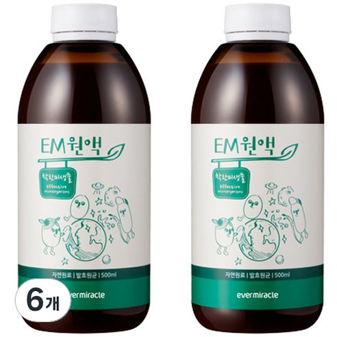 에버미라클 EM 발효원액, 500ml, 6개