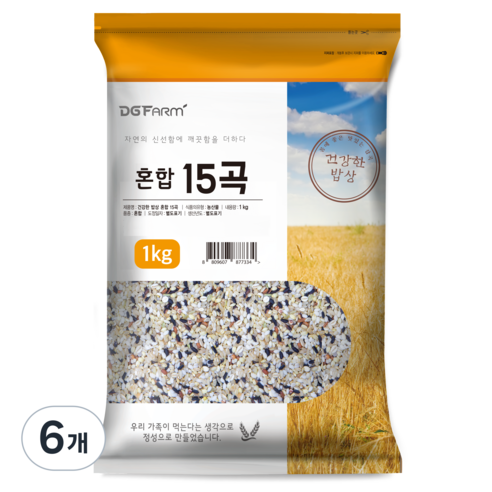 대구농산 혼합 15곡, 1kg, 6개