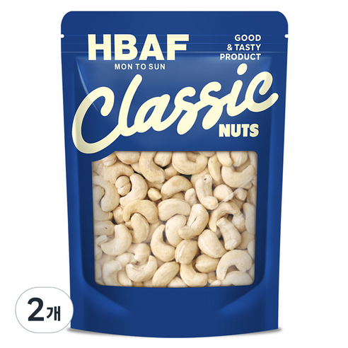 바프 클래식넛츠 볶음 캐슈넛, 1kg, 2개
