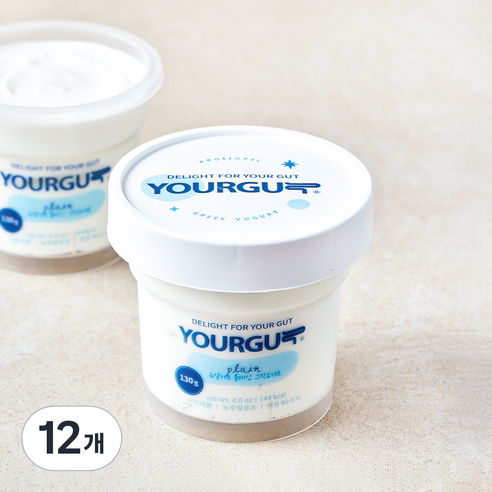 유얼거트 플레인 그릭요거트, 130g, 2개입, 6개