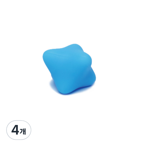 헤이피 근막이완 육각 마사지볼, 4개, 블루