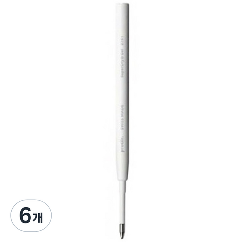 프로디아 Gel SuperDry 볼펜심 0.7mm, 흑색, 6개