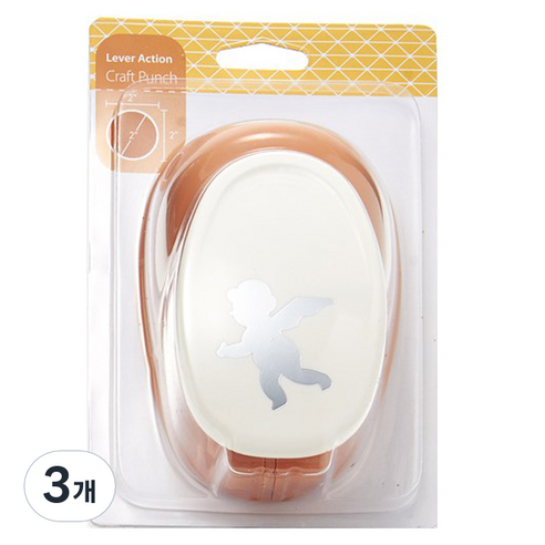 포코스 모양펀치 R-50 50mm, 3개, 10번 천사