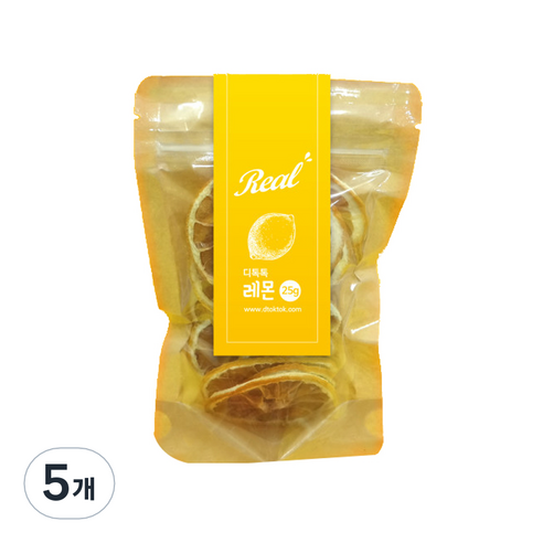 디톡톡 씨있는 실속형 건조 레몬, 50g, 1개입, 5개