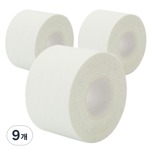 크리다 KRIDA C-tape 스포츠 테이프 화이트 3.8cm x 9.1m, 9개, 1개입
