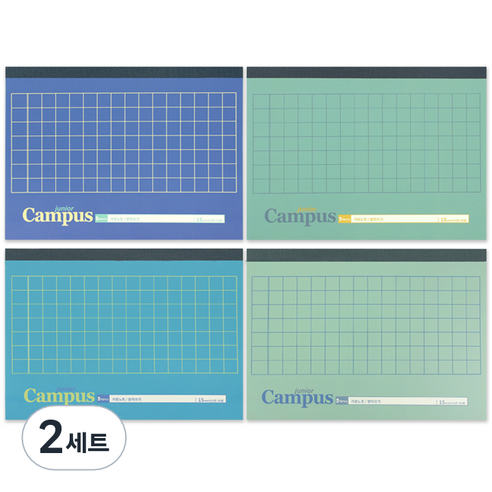 비팬시 주니어캠퍼스 초등 가로노트 받아쓰기 15칸 20줄 4종, A세트, 2세트