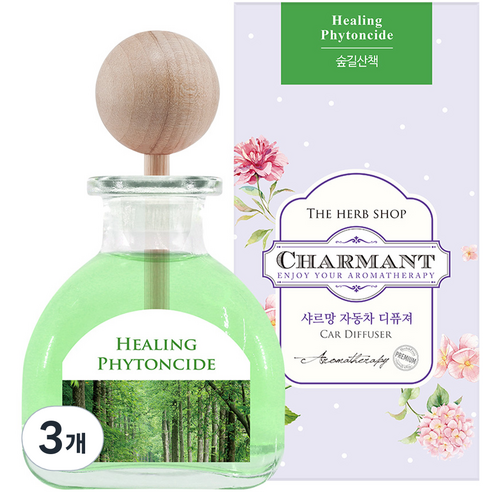 더허브샵 샤르망 차량용 디퓨저 50ml 본품, 숲길산책, 3개