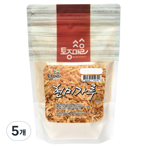 토종마을 국내산 현미가루, 300g, 5개