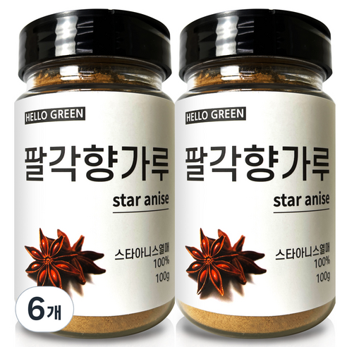 헬로우그린 팔각향 가루 통, 6개, 100g
