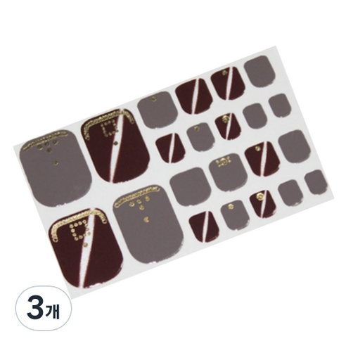 블루코지 페디팁 셀프 스티커 발 꾸미기, 3개, Type 22