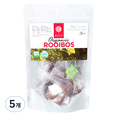 몸애조화 유기농 루이보스차 티백, 1.5g, 5개, 10개입