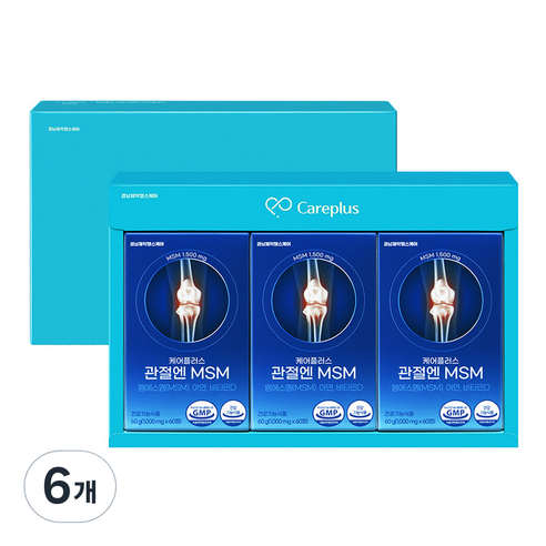 경남제약헬스케어 케어플러스 관절엔 MSM 선물세트 60g, 60정, 6개