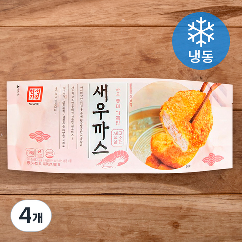 한성기업 새우까스 (냉동), 700g, 4개