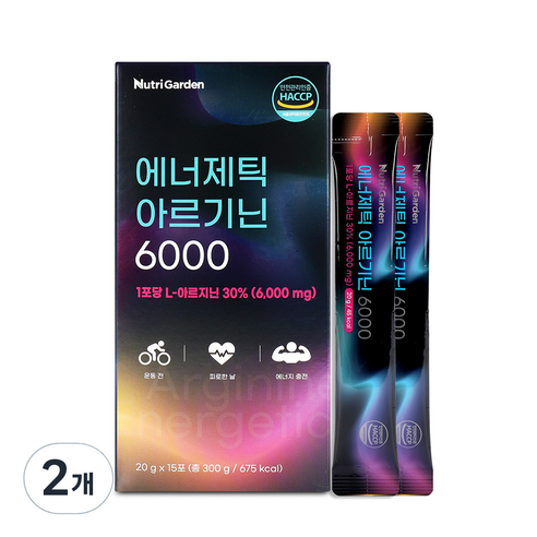 뉴트리가든 에너제틱 아르기닌 6000 15p, 300g, 2개