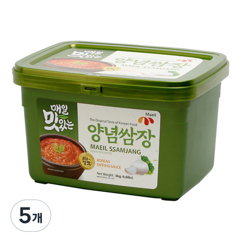매일식품 매일 맛있는 양념 쌈장, 3kg, 5개