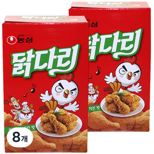 농심닭다리 후라이드 치킨 맛, 66g, 8개
