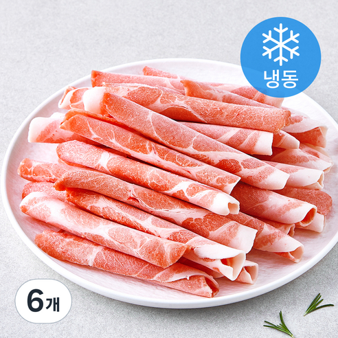 목살 대패 돌돌말이 (냉동), 1kg, 6개