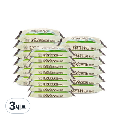베베솜 건티슈 10매입 x 8개 + 20매입 x 12개 세트, 3세트