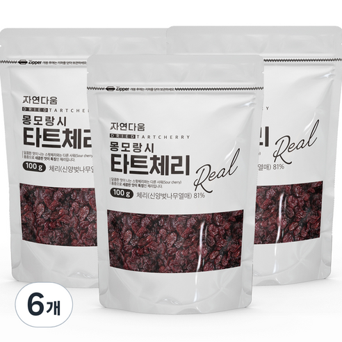 자연다움 몽모랑시 타트체리, 6개, 100g