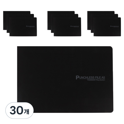 영오 세금계산서 PP 레버파일 A5, 흑색, 30개