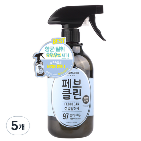 더블유드레스룸 페브클린 섬유탈취제 No.97 에이프릴코튼, 500ml, 5개