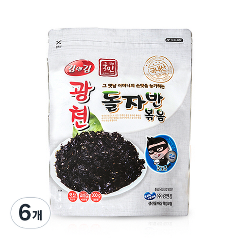 더국민 광천 돌자반볶음 300g, 6개