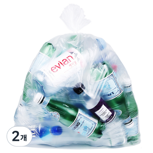 [국내생산] 담다 쓰레기봉투 투명 50p, 80L, 2개