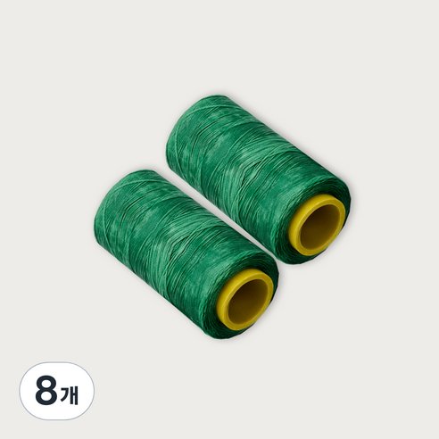 가죽공예 왁스실 초사용 1mm x 220m, 그린, 8개