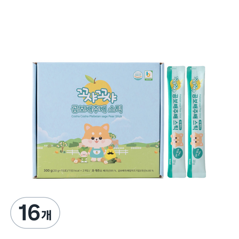 꼬샤꼬샤 곰보배추배 스틱 15p, 300g, 16개