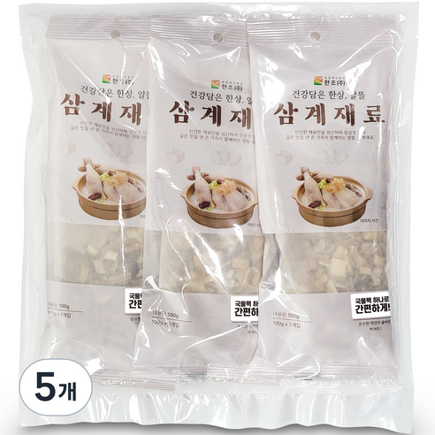 한조 알뜰 삼계탕재료 3p, 5개, 300g