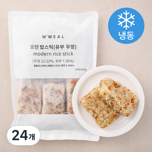 모던 밥스틱 유부우엉 (냉동), 100g, 24개
