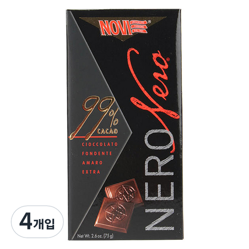 NOVI 네로 초콜릿, 75g, 4개