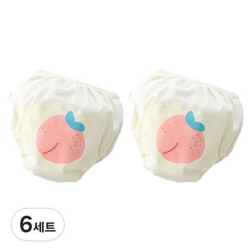 베베니즈 후르츠 유아 배변훈련팬티 2p, 피치, 6세트