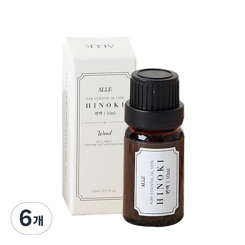 알레 퓨어 에센셜 편백 아로마오일 프레시향, 10ml, 6개