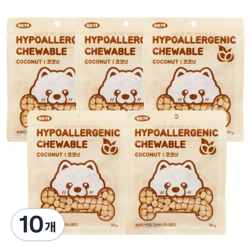 오복누리 비토 반려동물 하이포알러제닉 츄어블 트릿, 코코넛, 30g, 10개