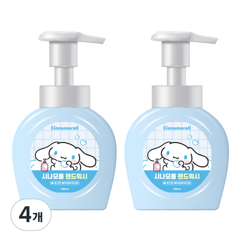아텍스 시나모롤 핸드워시 베이비파우더향, 280ml, 4개