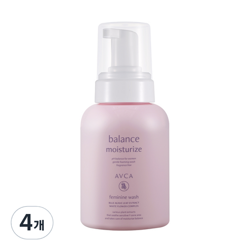 아브카 퓨어 앤 버블 약산성 여성청결제, 4개, 300ml