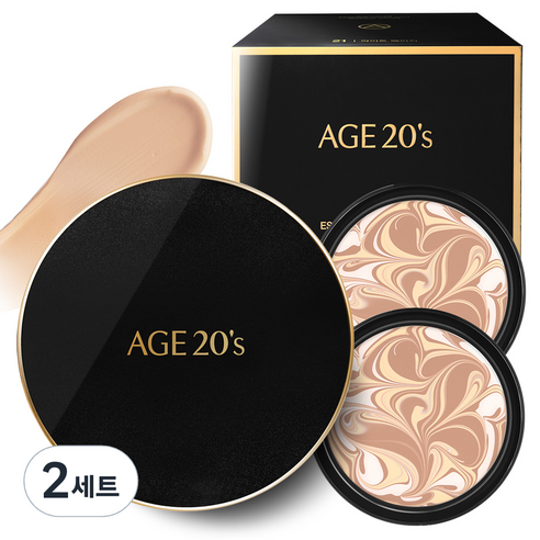 에이지투웨니스 시그니처 에센스 커버 팩트 인텐스 케이스 1개 + 리필 2개, 23호, 2세트
