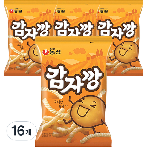 농심 감자깡, 75g, 16개