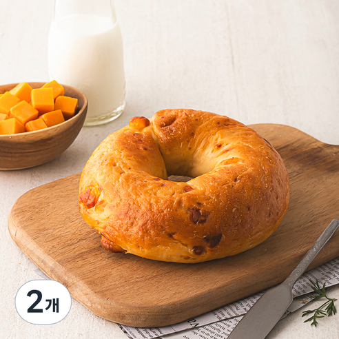 브로드카세 발효종 롤치즈 베이글, 120g, 1개입, 2개