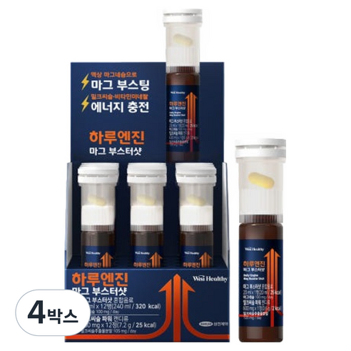 위시헬씨 하루엔진 마그 부스터샷, 4박스, 12회분