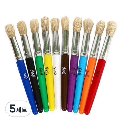 캐스비 아트스쿨 둥근붓 10종 세트 2162, 혼합색상, 5세트